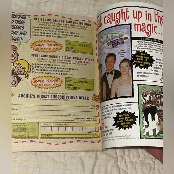 📚BOOK SALE 5 for $20📚 Archie's Double Digest No. 108 June 1999 - Picture 10 of 11